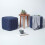 Homescapes (Navy Blue) Knitted Cotton Cube Footstool 35 x 35 x 35 cm 6