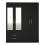 RD Furniture Ready assembled Classic 4 Door 2 Drawer Mirrored Wardrobe Black 1