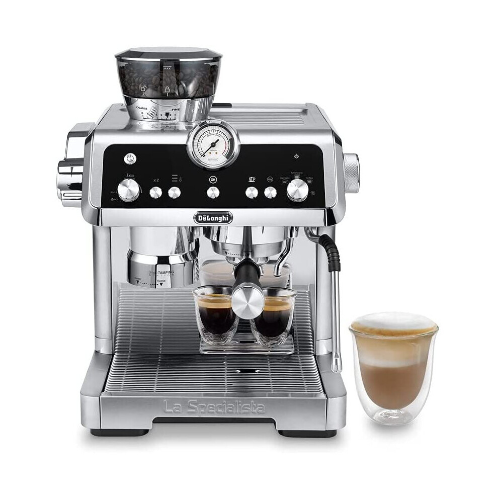 De'Longhi Specialist Prestige, Espresso and Cappuccino Machine with Pump, Coffee Bean Machine, EC9355.M, Metal