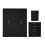 RD Furniture Ready assembled 3 Pcs Classic 4 Door Wardrobe, Chest and Bedside set Black 1