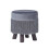 Homescapes (Grey) Warwick Velvet Footstool with Legs 1