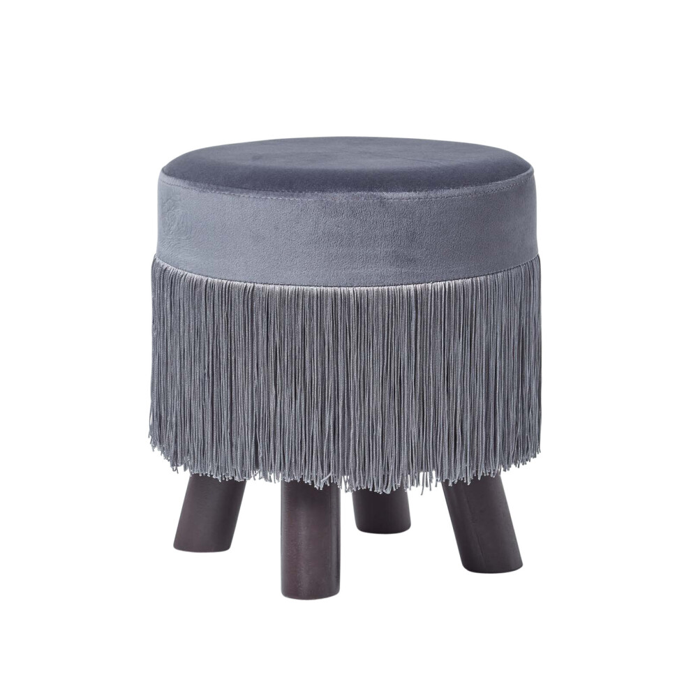 (Grey) Warwick Velvet Footstool with Legs-image-OPC-P8FKPKC-NEW