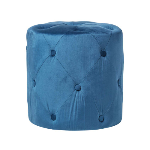 Homescapes (Blue) Windsor Velvet Footstool