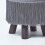 Homescapes (Grey) Warwick Velvet Footstool with Legs 3
