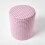 Homescapes (Pink) Gingham Check Round Pouffe Cotton 40 x 42 cm 3