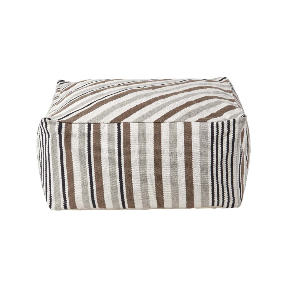 Stripe Beanbag Cube Pouffe Large 60 x 60 x 30 cm