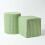Homescapes (Green) Gingham Check Round Pouffe Cotton 40 x 42 cm 5