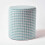 Homescapes (Blue) Gingham Check Round Pouffe Cotton 40 x 42 cm 1