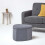 Homescapes (Grey) Arundel Heart-Shaped Velvet Footstool with Storage 5