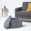 Homescapes (Grey) Arundel Heart-Shaped Velvet Footstool with Storage 6
