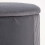 Homescapes (Grey) Arundel Heart-Shaped Velvet Footstool with Storage 7