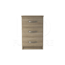 Ready assembled Classic 3 Drawer Bedside Oak