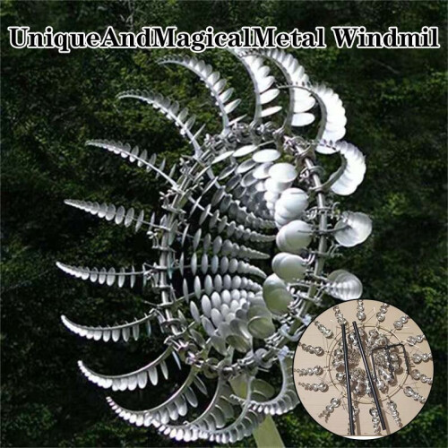 Unique And Magical Metal Windmill  Sculptures Move With The Wind Lawn Wind