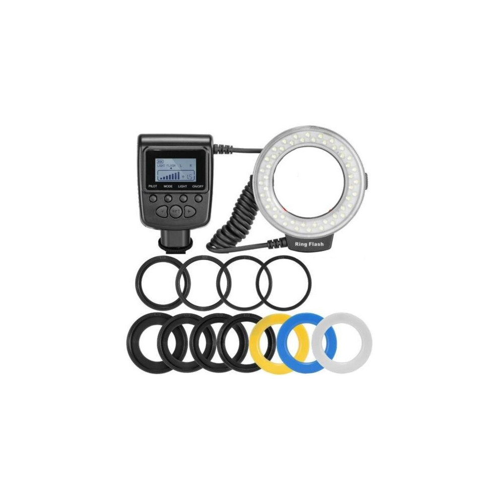 (Hd-130) Macro Led Ring Flash Bundle With 8 Adapter Ring 3503951635118
