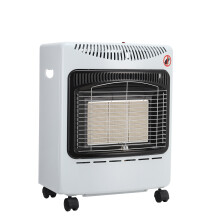 (White) 4.2KW Small Cabinet Calor Mobile Gas Heater Indoor Portable Ceramic Piezo Butane