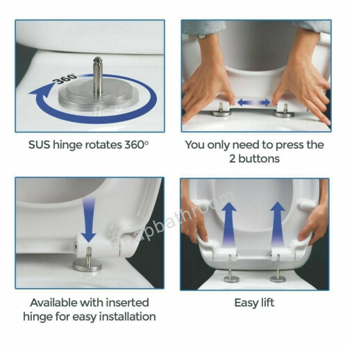 Round Quick Release & Soft Closing Toilet Seat Ideal Standard Space 2