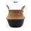 (Black) Colour Block Wicker Baskets Home Storage 7