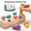 Wooden Rainbow Blocks Mushroom Picking Game Shape Matching Assembly Grasp 2