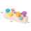 Wooden Rainbow Blocks Mushroom Picking Game Shape Matching Assembly Grasp 4