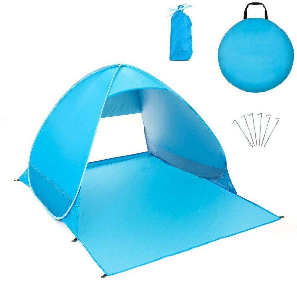 Automatic Pop Up Beach Tent Camping Sun Shelter Outdoor Garden Umbrella 3 Adults