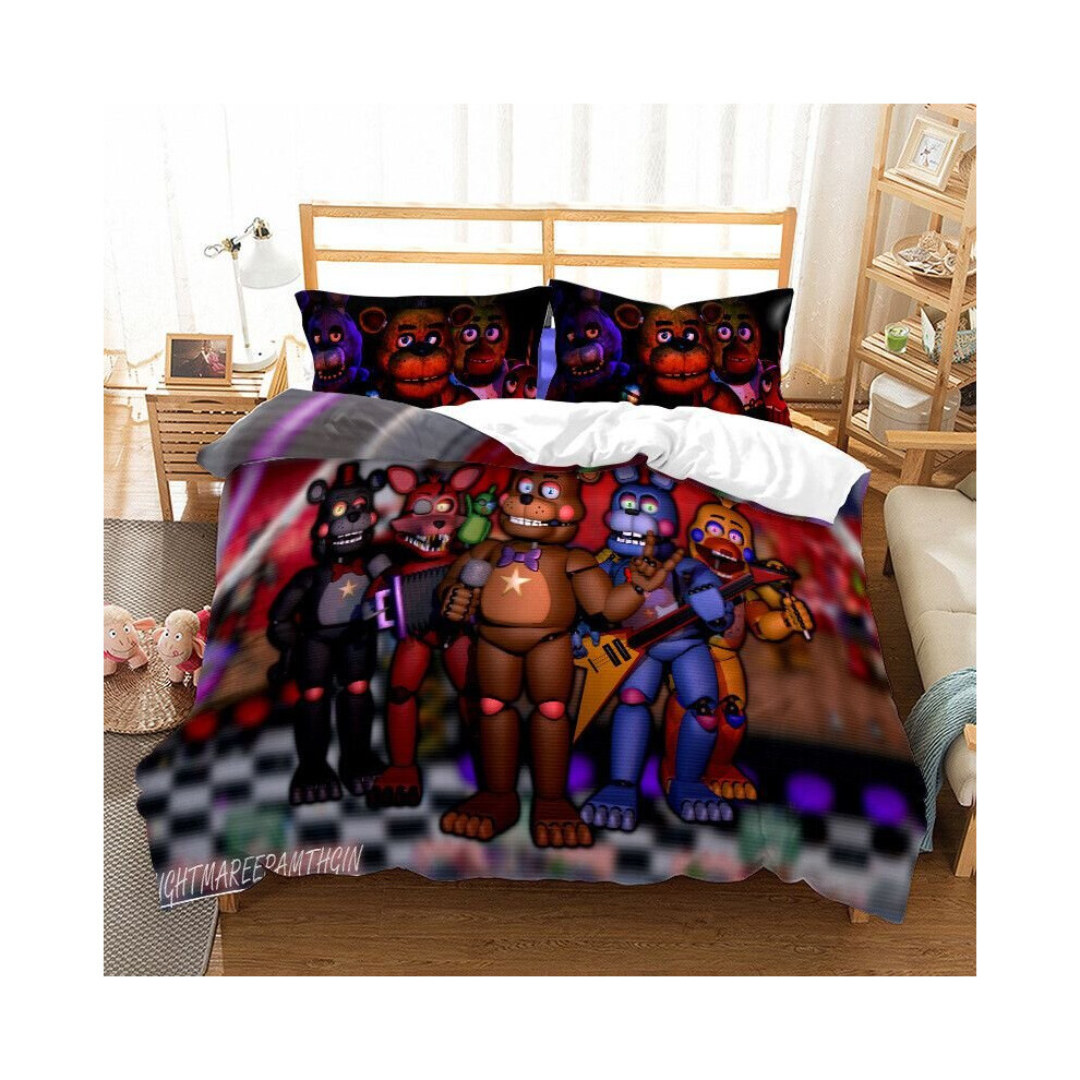 (Bear, EU-Single(2pcs):135×200cm) 3D Five Nights At Freddy's Bedding Set