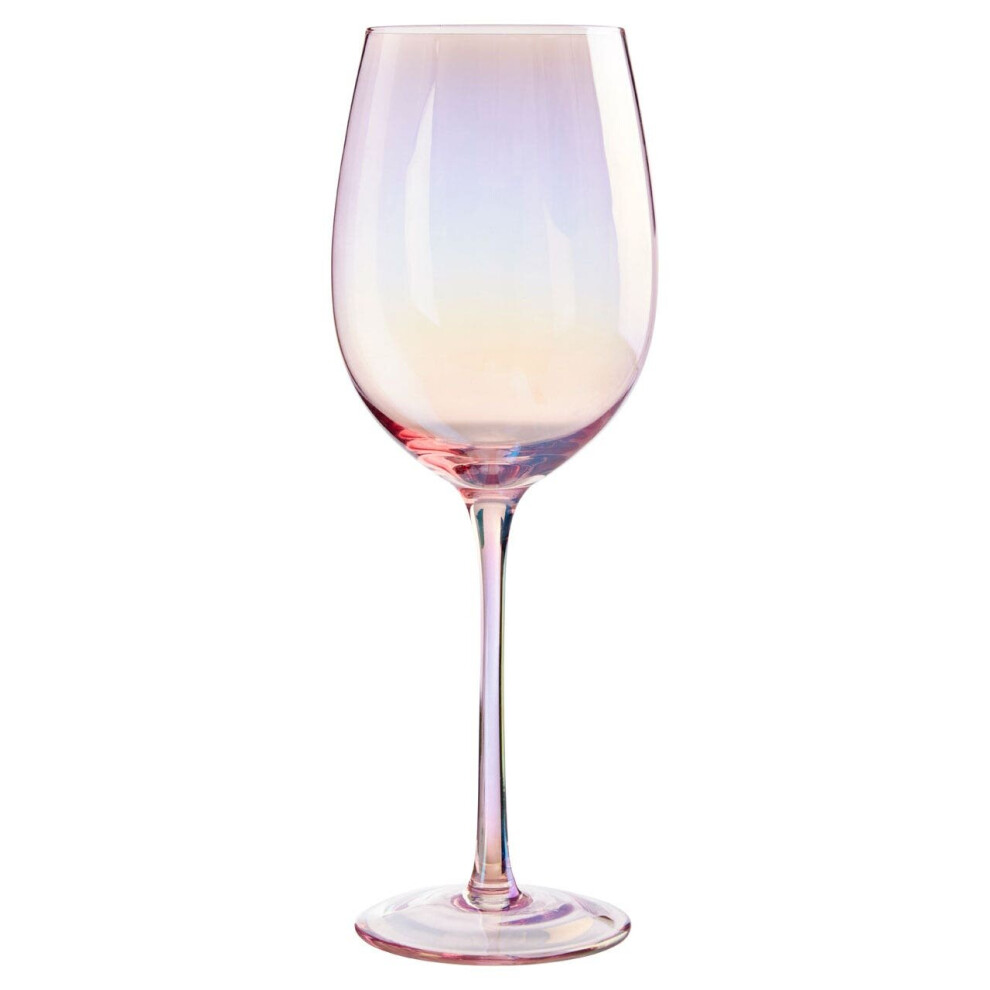 FROSTED DECO SET OF 4 WINE GLASSES