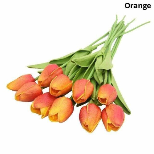 (Yellow) Colourful Tulips Artificial Flowers Home Decor 2