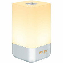 LED Wake Up Light Sunrise Simulation Alarm Clock USB Rechargeable Bedside Lamp