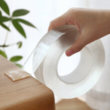 (2cm*3m) Transparent Velcro Nano Tape Washable and Reusable Double-sided Adhesive Adhesive Universal Hook Tape for Furniture