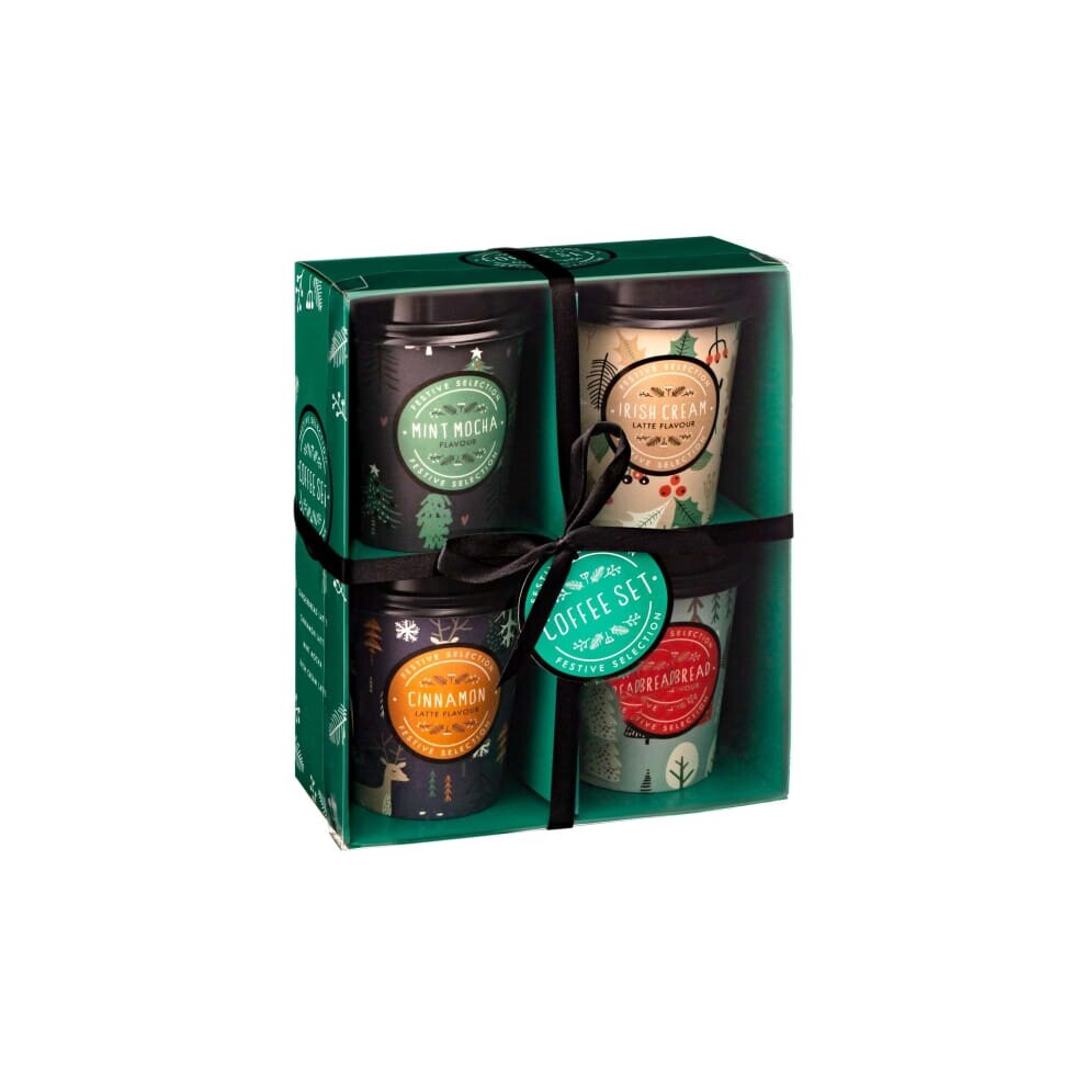 Festive Coffees Selection Gift Set Cups Instant Coffee Xmas Gift Box