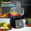 GEEPAS Geepas 1200W Compact Food Processor | Multifunctional Electric Food Chopper 8