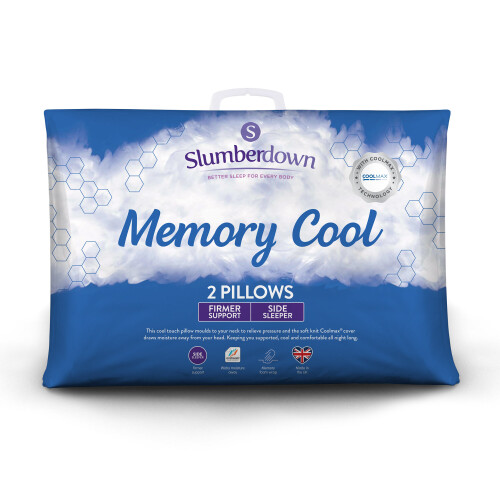 Slumberdown (Firm Pillow, 2 Pack) Slumberdown Memory Cool Pillow UK Made