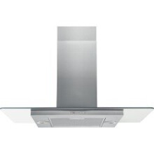 Hotpoint 90cm Flat Glass Chimney Cooker Hood - Stainless Steel