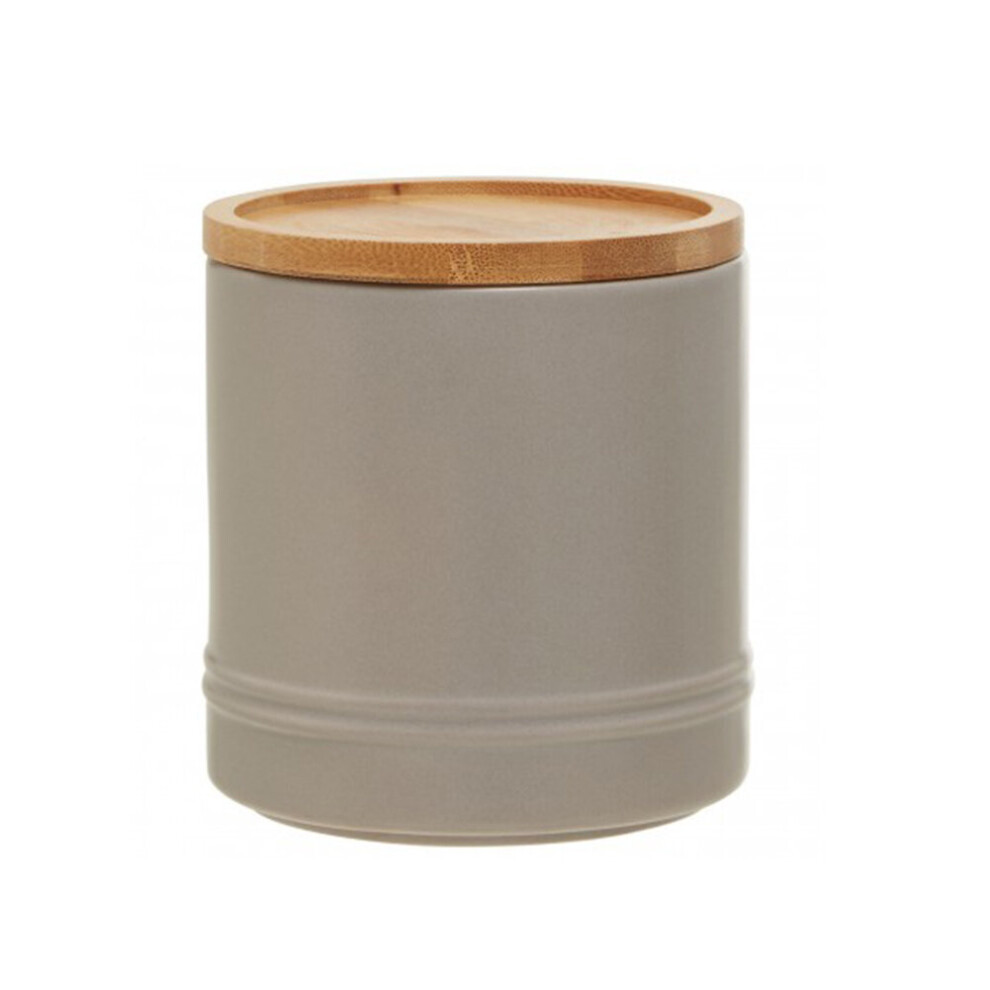Premier Housewares Fenwick 720Ml Grey Stoneware Kitchen Food Jar Coffee Sugar Tea Storage Canister