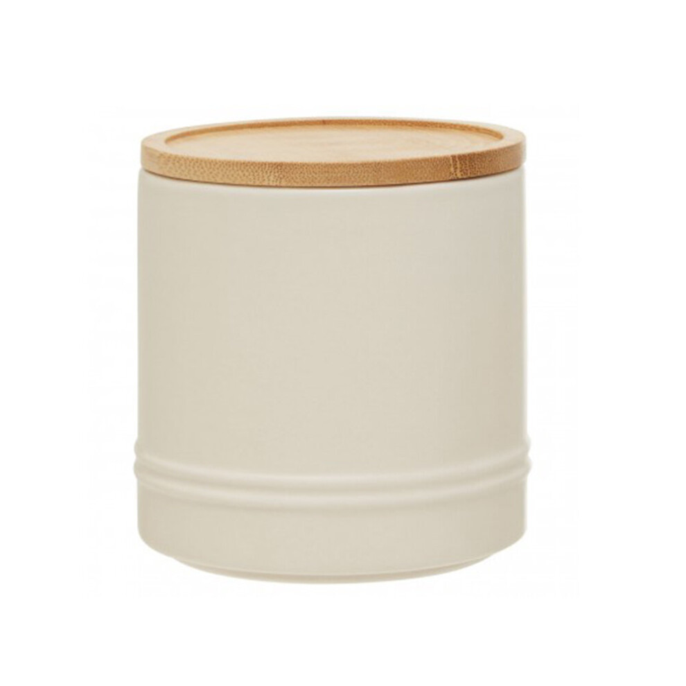 Premier Housewares Fenwick 720Ml Cream Stoneware Kitchen Food Jar Coffee Sugar Tea Storage Canister