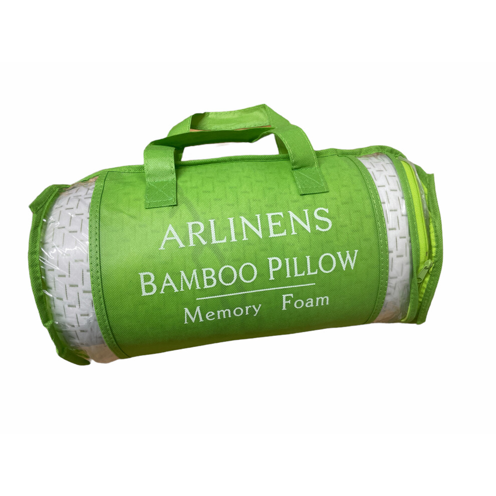 (Pack of 2) Shredded Memory Foam Bamboo Pillow. Ultra Soft, Anti-Bacterial, Orthopaedic Premium Cool Pillow.