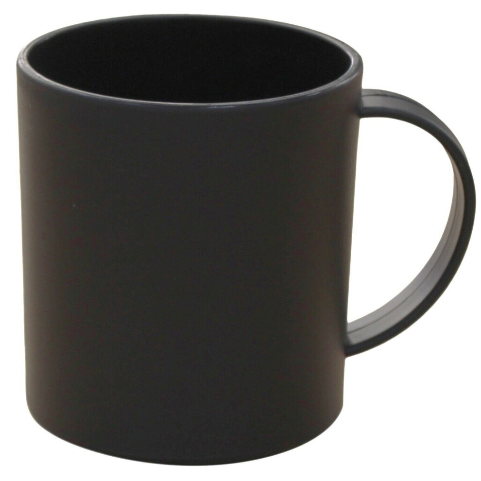 12-Pack 300ml Large Black Bamboo Fibre Reusable & Shatterproof Coffee Cup Sets