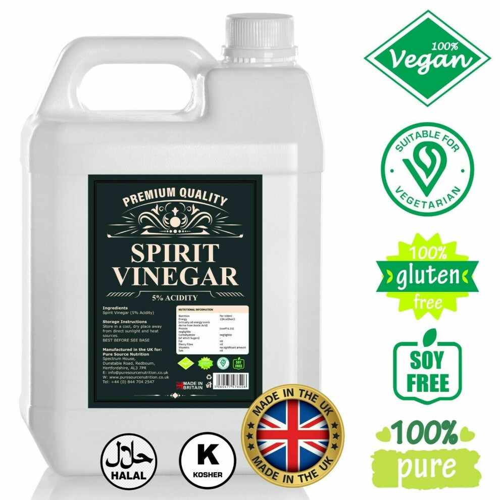 (15 Litres) Distilled White Vinegar Pickling Cooking Cleaning