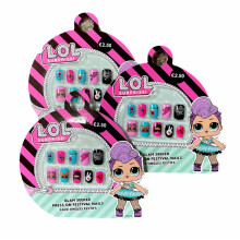 2 packs L.O.L Kids Surprise Glam Seeker Press On fake Nails Fancy Dress Party Xmas Gift