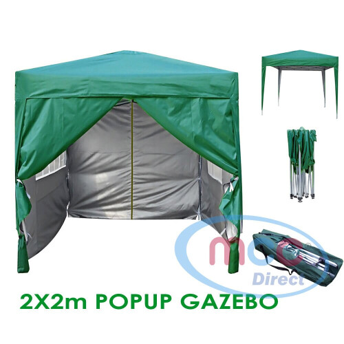 MCC (Green) MCC Pop-up Gazebo 2m x 2m With Sides