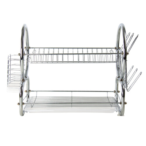 SQ Professional (Chrome ) SQ Professional 2 Tier Dish Drainer with Drip Tray 1