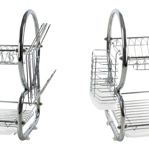 SQ Professional (Chrome ) SQ Professional 2 Tier Dish Drainer with Drip Tray 2