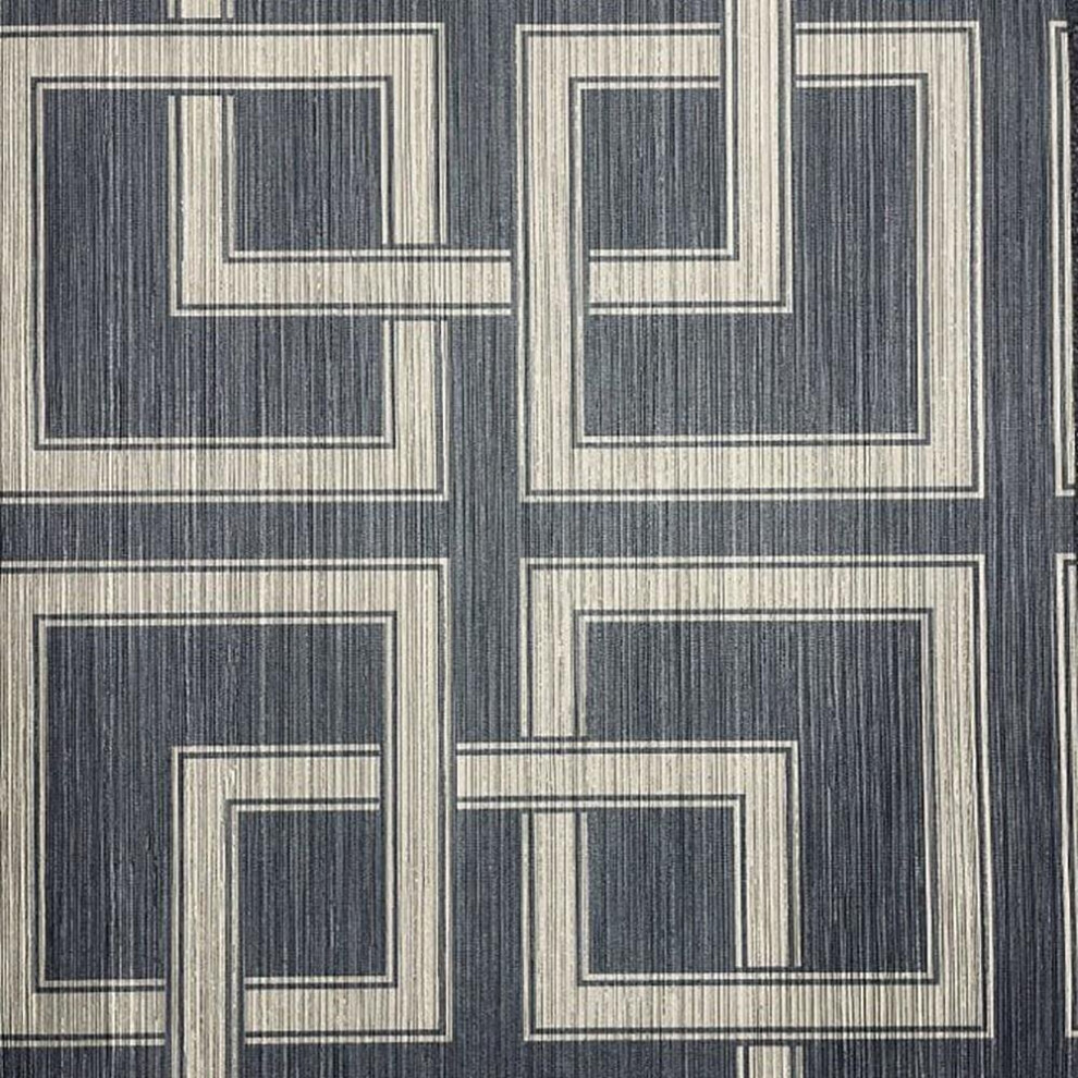 Amara Square Metallic Gold Silver Wallpaper Geometric Belgravia Textured Vinyl 8014573073837