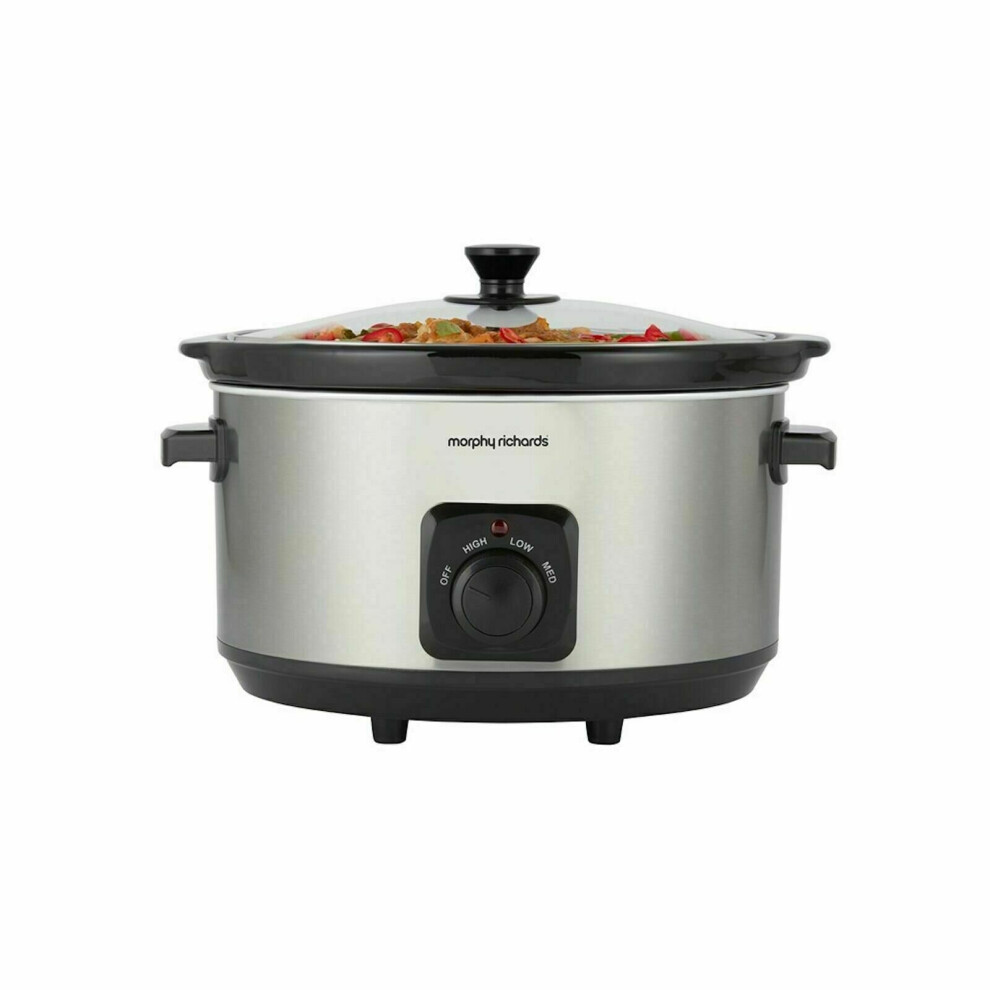Morphy Richards 461013 Brushed Stainless Steel 6.5L Slow Cooker