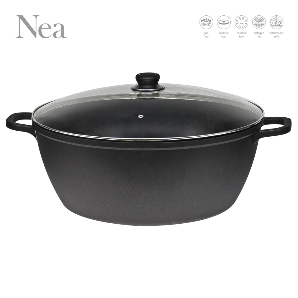 (44 cm / 23.5L ) SQ Professional Nea DieCast NonStick Stockpot Nera