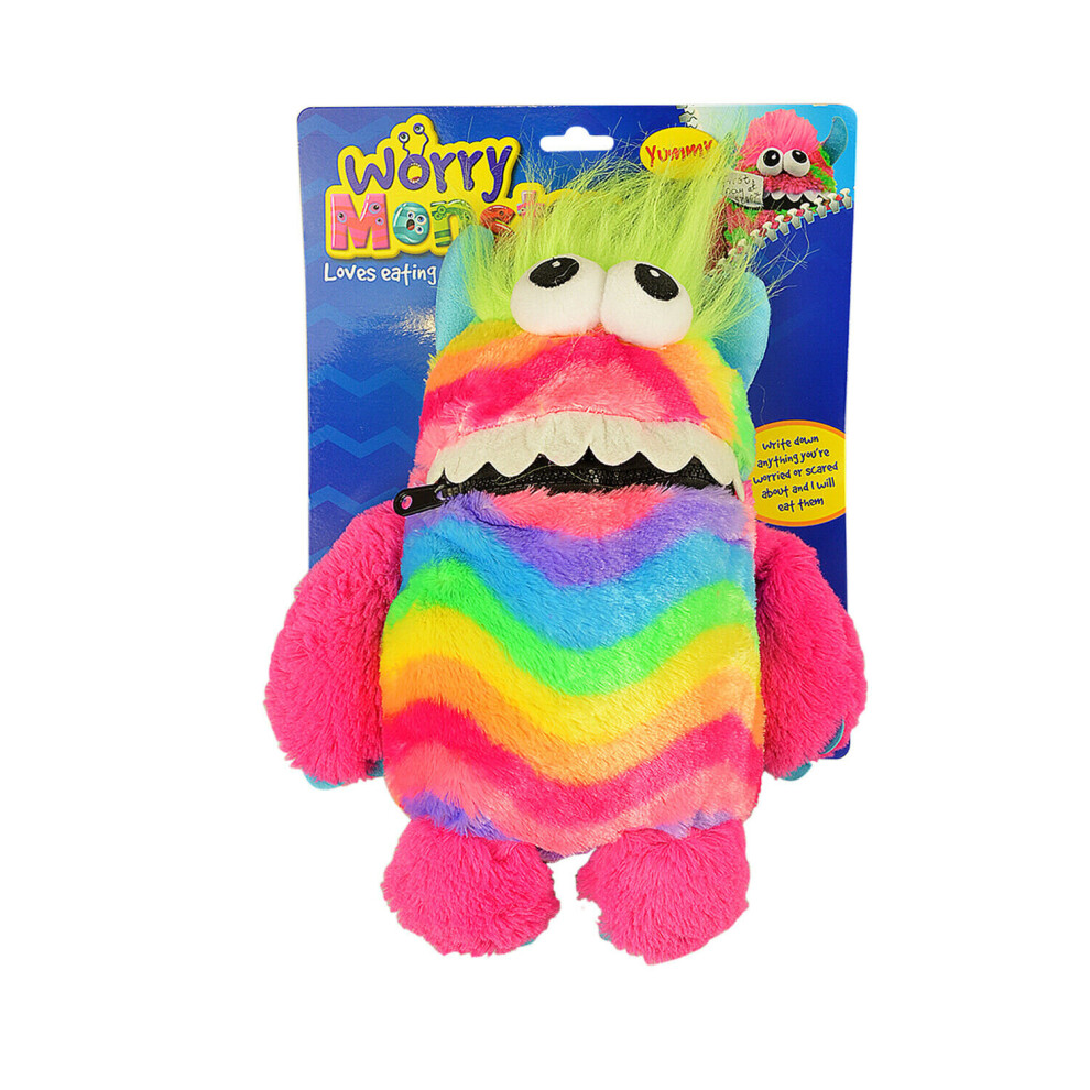 (Rainbow) Worry Monster Kids Toy School Stop Bullying Eating Worries Nightmare Bad Dreams