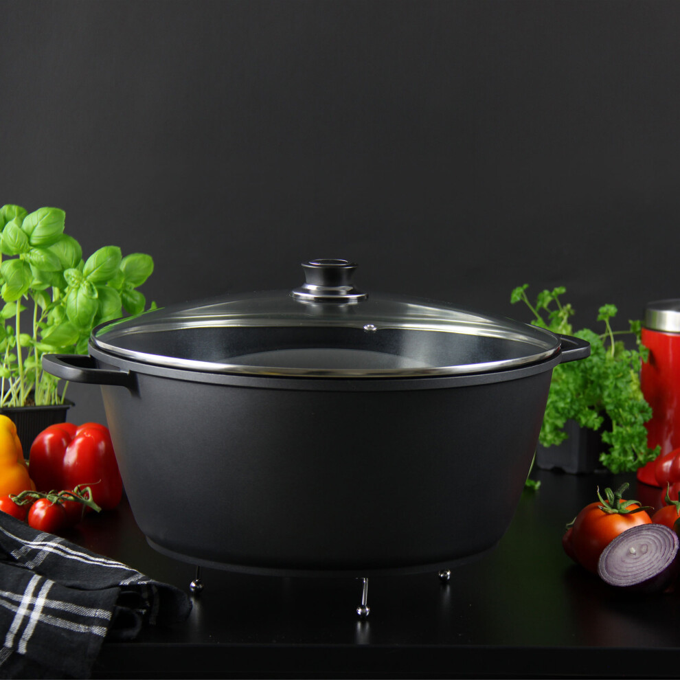 (40 cm / 18.5L) SQ Professional Nea DieCast NonStick Stockpot Nera