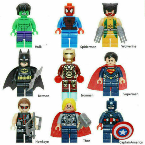9 τεμάχια Marvel Avengers Super Hero Comic Mini Figures Dc Minifigure δώρο ταιριάζει Lego 2