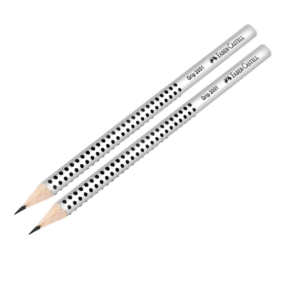 Faber-Castell Grip 2001 Triangular Graphite Pencils - Hb Pack Of 2