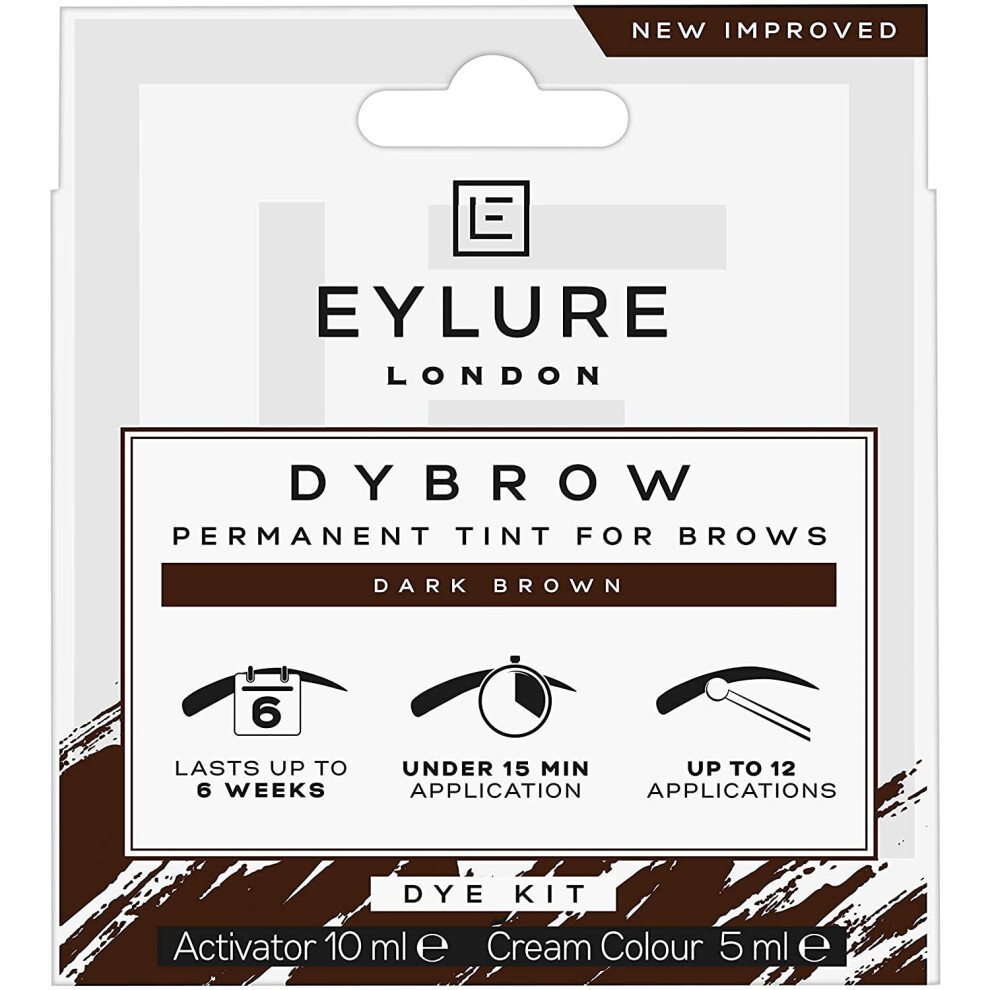 Eylure DYBROW Eyebrow Dye Kit Dark Brown Eyelash Brow Dye Kit